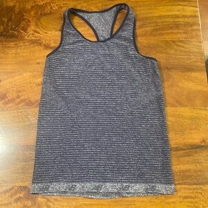 New Balance  race back Tank Top Blue & Grey